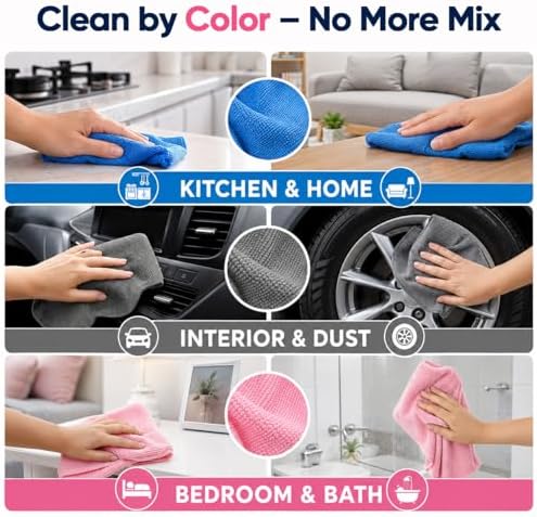 Microfiber Cleaning Cloth 150 Pack, Reusable Paper Towels 11 x 9