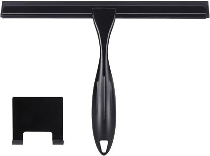 Shower Squeegee, All-Purpose Stainless Steel Squeegee for Bathroom, Shower Doors, Mirrors, Tiles and Car Windows - Clean