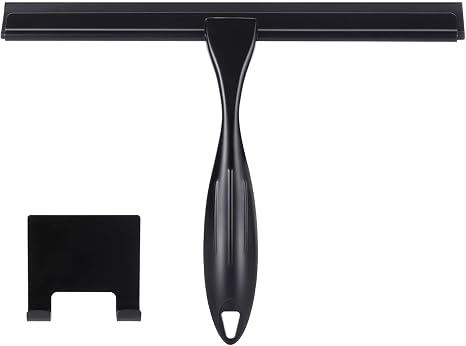 Shower Squeegee, All-Purpose Stainless Steel Squeegee for Bathroom, Shower Doors, Mirrors, Tiles and Car Windows - Clean