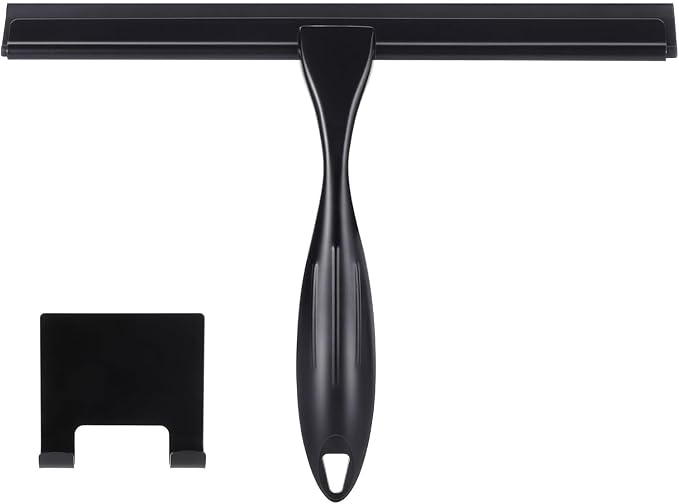 Shower Squeegee, All-Purpose Stainless Steel Squeegee for Bathroom, Shower Doors, Mirrors, Tiles and Car Windows - Clean