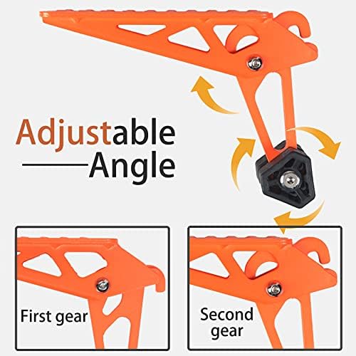 Universal Fit Car Door Step, Foldable Roof Rack Door Step Up on Door Latch, Both Feet Stand Pedal Ladder, Easy Access to Rooftop for Most Car, SUV, Truck, Max Load 400 lbs(Orange