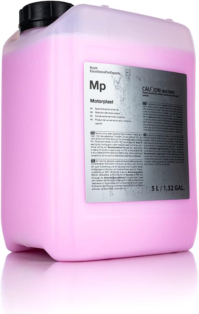 KOCHCHEMIE - Motorplast - Naturally Shiny, Water-Displacing Engine Conserver; Restore Appearance; Elastic Protective Film Protects Power Units from Corrosion & Environmental Factors (5 Liters)
