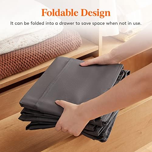 95L 4 Pack Under Bed Storage Container, Blanket Organizer, Gray