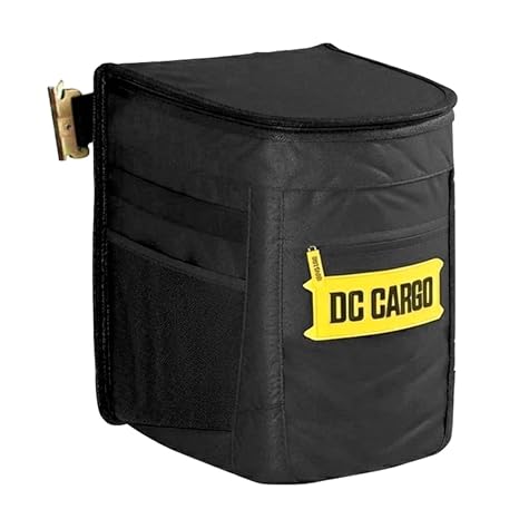 DC Cargo Mall E-Track Garbage Can – Spill-Proof Trash Cans for Trailers and RV’s – 2.5 Gallon Hanging Garbage Bin with R