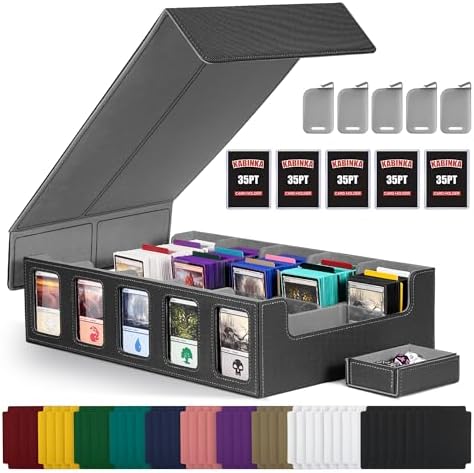 5 Row 3900+ Trading Card Storage Box with Commander Display