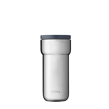MEPAL, Insulated Travel Mug with Lid for Coffee, Tea, Hot or Cold Beverages, BPA Free, Stainless Steel, Holds 12.5 oz, 1