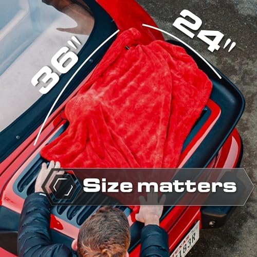 Microfiber Car Drying Towel 24"x36", 1300GSM Twisted Loop