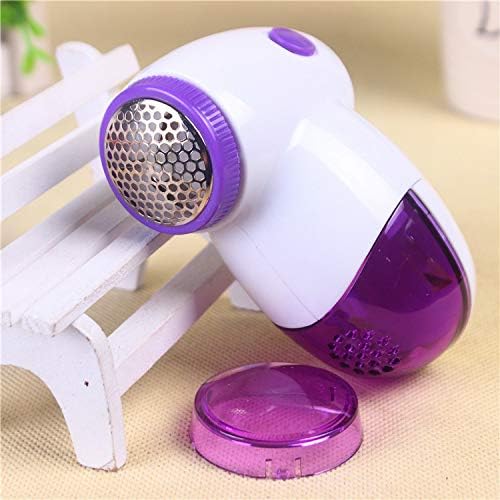 Battery Operated Fabric Shaver Lint Sweater Shaver Fuzz Remover Sticky Rollers for Floor Reusable Purple