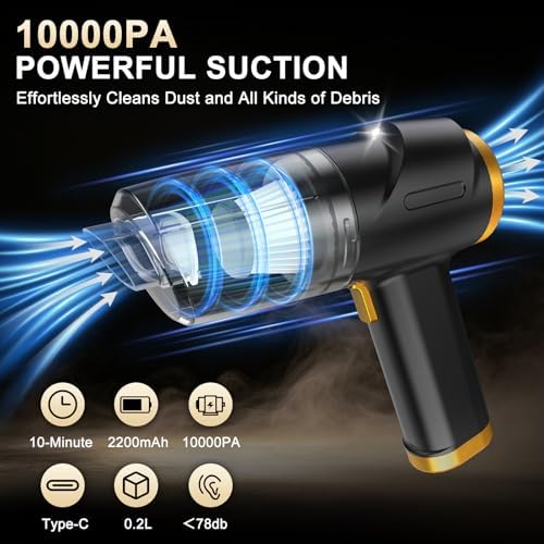 Handheld Vacuum, Small Car Vacuum, Cordless & Lightweight