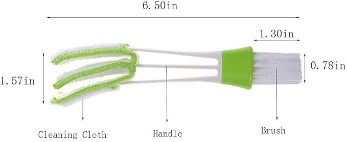 Mini Duster for Car Air Vent, Set of 3 Automotive Air Conditioner Cleaner and Brush, Dust Collector Cleaning Cloth Tool for Keyboard Window Leaves Blinds Shutter Glasses Fan