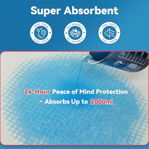 36" x 36" Tear-Resistant Chucks Pads Disposable 50 Count