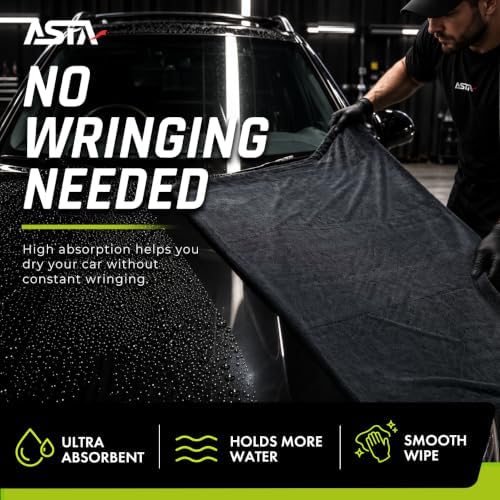 Car Drying Towel, 1300GSM Twisted Loop,28"x36",Microfiber Towels for Cars