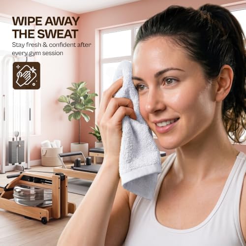 24 Pack Washcloths, 12x12 in, 100% Cotton, White
