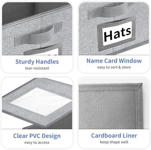Stackable Hat Storage for Baseball Caps - Hat Organizer with Clear Window