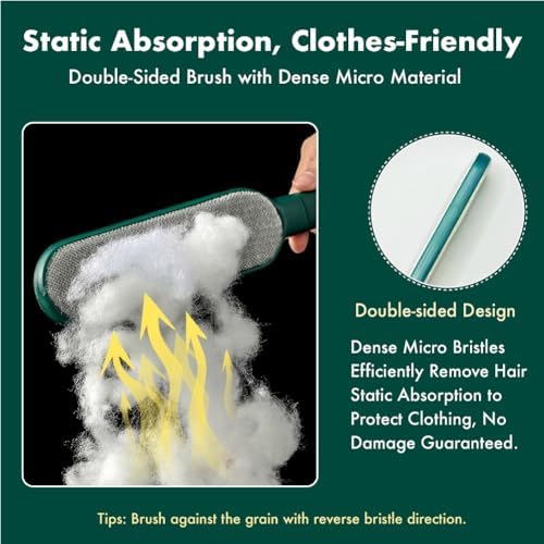 Pet Hair Remover for Clothes, Reusable Self-Cleaning Lint Brush