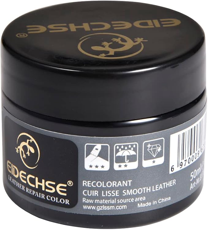 50ML Leather Repair Filler Cream Kit,Leather Shoe Color Cream, Leather Shoe Shine Kit with Sponge Brush, Restore Car Sea