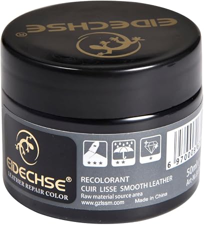 50ML Leather Repair Filler Cream Kit,Leather Shoe Color Cream, Leather Shoe Shine Kit with Sponge Brush, Restore Car Sea