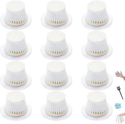 12 pack Replacement HEPA Filters for Horsepower Duck Vacuum Cleaner as Seen on TV,Washable & Reusable Filters for Duck Vac Cordless Vacuum, High-Efficiency Filtration for Handheld Vacuum Models - Cleanova