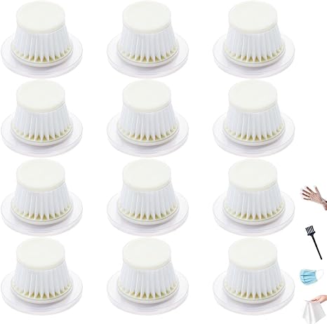 12 pack Replacement HEPA Filters for Horsepower Duck Vacuum Cleaner as Seen on TV,Washable & Reusable Filters for Duck Vac Cordless Vacuum, High-Efficiency Filtration for Handheld Vacuum Models - Cleanova