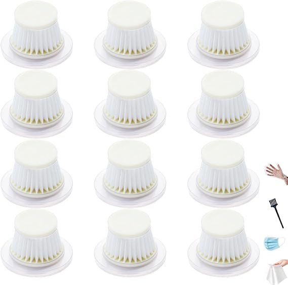 12 pack Replacement HEPA Filters for Horsepower Duck Vacuum Cleaner as Seen on TV,Washable & Reusable Filters for Duck Vac Cordless Vacuum, High-Efficiency Filtration for Handheld Vacuum Models - Cleanova