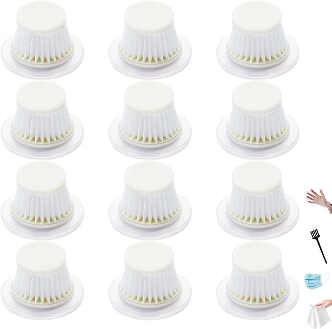 12 pack Replacement HEPA Filters for Horsepower Duck Vacuum Cleaner as Seen on TV,Washable & Reusable Filters for Duck Vac Cordless Vacuum, High-Efficiency Filtration for Handheld Vacuum Models - Cleanova