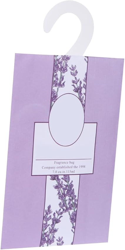 Holibanna 5Pcs Lavender Scented Sachets Hanging Air Freshener for Drawers Closets and Car Fresh Fragrance Packets for Wa
