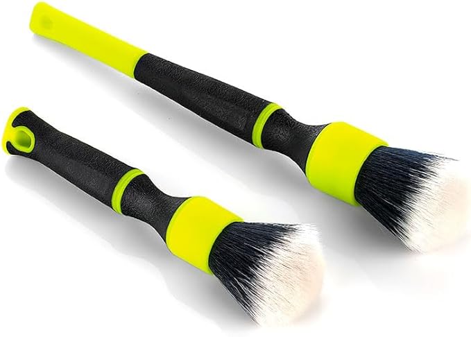Detail Factory - TriGrip Ultra-Soft Detailing Brush Set - Scratch-Free Cleaning for Exterior, Interior Panels, Emblems, Badges, Gauges, Infotainment Screen - Octane Ectoplasm