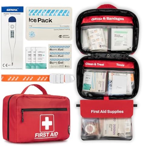 Home First Aid Kit,240pc Medical kit for Car, School, Business
