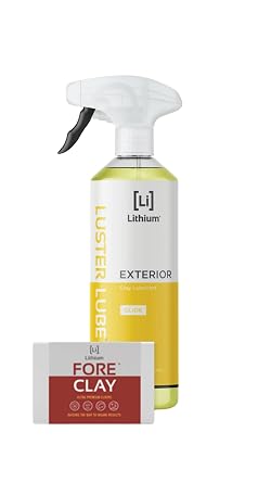 Fore Clay and Luster Lube - Clay Bar Kit, Auto Detailing Clay bar for Cars, Trucks, Boats, Glass and Plastic. Includes L