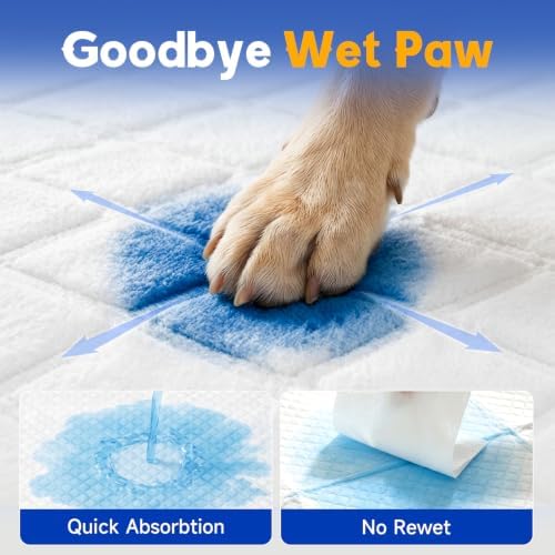 XL Pee Pads for Dogs, 34 x 28 in, 6-Layer Training Pads, Leak-Proof,40-Pack