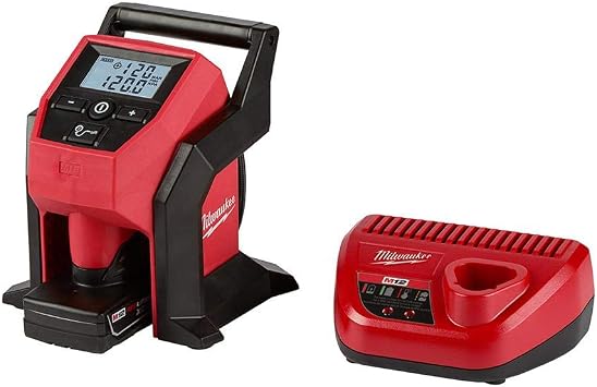 Milwaukee M12 12-Volt Lithium-Ion Cordless Compact Inflator Kit W/ 4.0Ah Battery & Charger