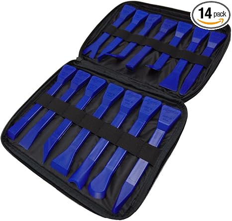 Bojo Tools 14-Piece Trunk Detail Plastic Prying and Scrapers Tool Kit
