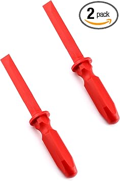 QWORK Chisel Scraper, 2 Pack (7/8") Wheel Weight Remover, Non-Marring Plastic Scraper Remover Tool Kit, for Adhesive, Ca