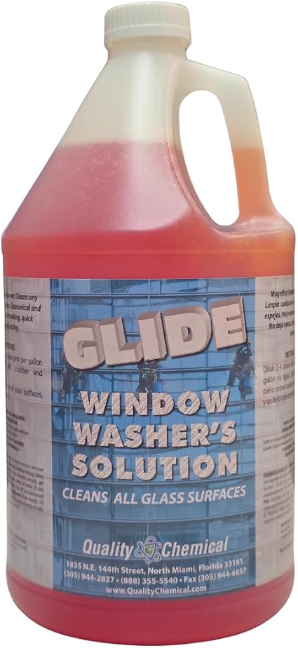 Quality Chemical Glide Streak-Free Outdoor Window Cleaner Washer's Solution - Outdoor Glass Cleaner for Ultimate Window 