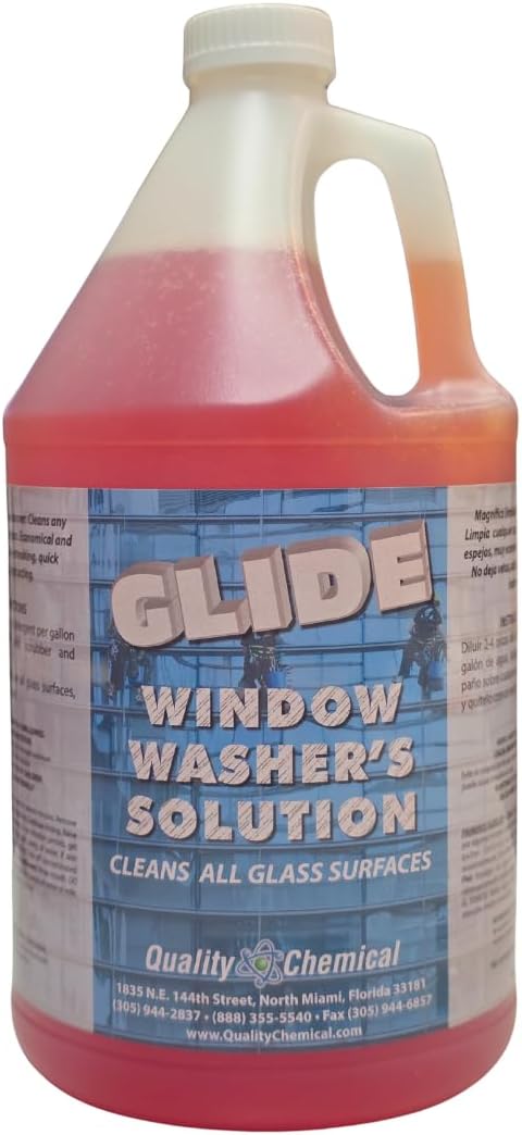 Quality Chemical Glide Streak-Free Outdoor Window Cleaner Washer's Solution - Outdoor Glass Cleaner for Ultimate Window 