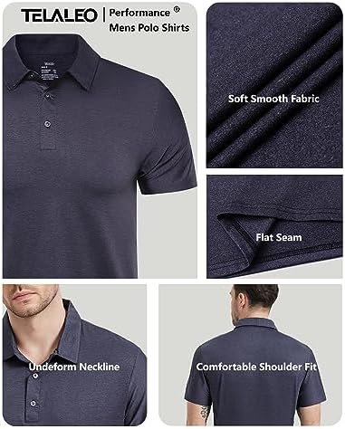 5 Pack Men's Polo Shirts Short Sleeve Golf T Shirt Performance Casual