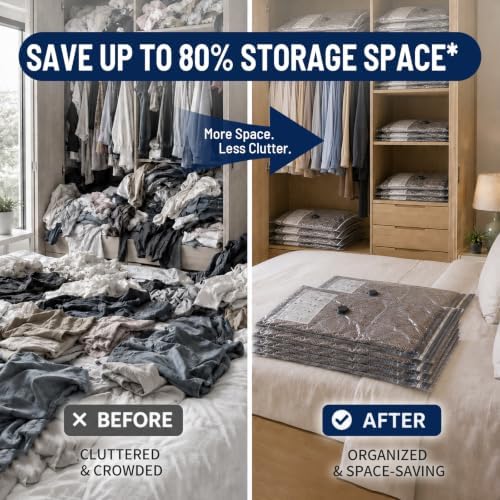 18 Pack Vacuum Storage Bags with Electric Pump, Space Save Bags for Travel