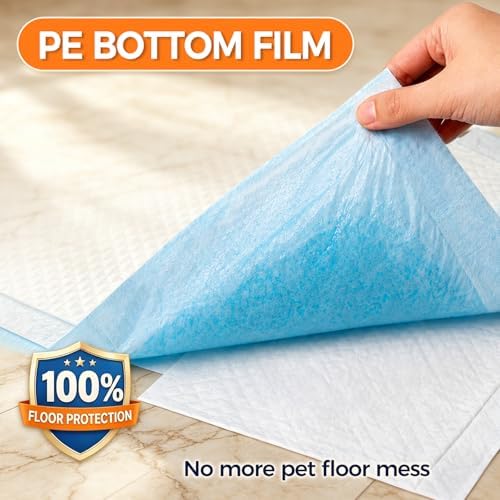 Puppy Pads 60 Count 28"x34" XL Pee Pads for Dogs with Adhesive Tabs