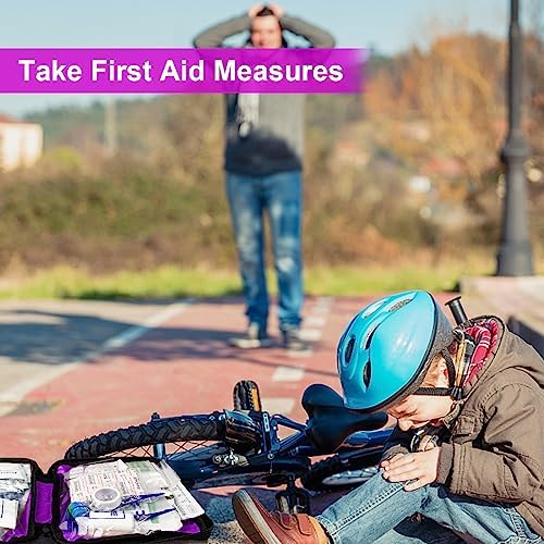 First Aid Kit 300PCS Car Home Camping Essentials Purple