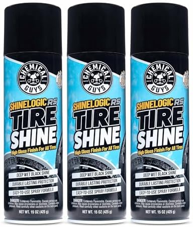 ShineLogic Deep Wet Black Tire Shine Dressing, 15 oz, 3 Pack