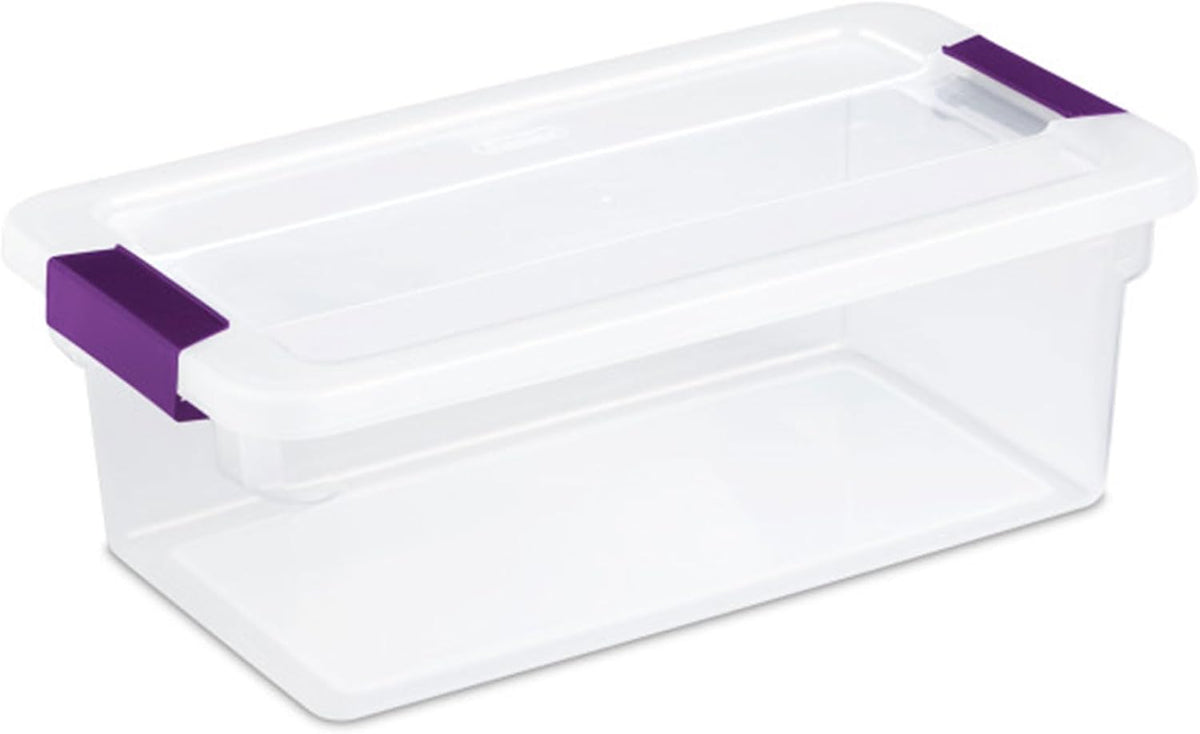 ClearView Latch Boxes, Storage Bins with Lids, 6 Quart, 12-Pack