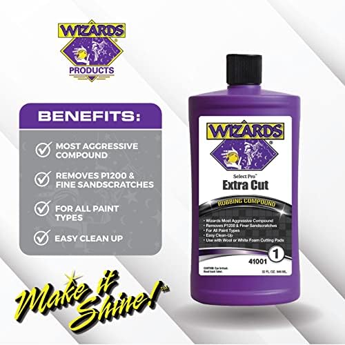 Wizards 3 Step Compound Polish and Machine Finish Kit Select Pro - 3 Quarts