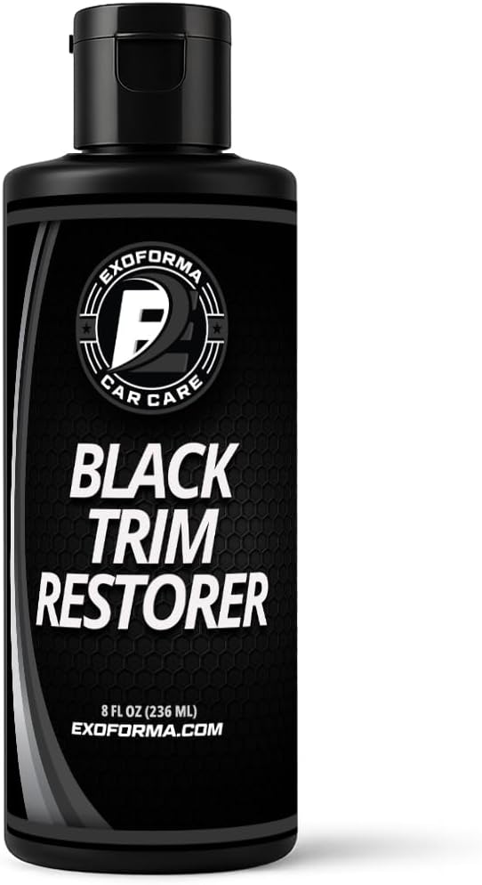 Black Trim Restorer - Lasts 6+ Months, Dye Infused Waterproof Plastic Restorer for Cars - Perfect for Faded Bumpers, Trim & Vinyl on Jeeps, Truck Beds, Avalanches & ATVs | 8oz