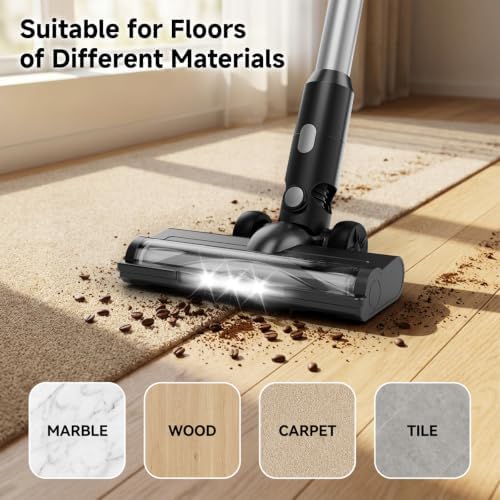 Cordless Vacuum Cleaner for Home - Lightweight, 35Kpas Stick Vacuums Clean with Rechargeable Battery, Max 45Mins Runtime, 8 in 1 Handheld Vacuum for Hardfloor & Carpets Pet Hair, Blue