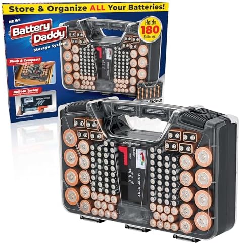 Ontel Organizer Storage Case & Tester, Holds 180, Charcoal