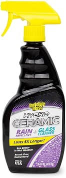 Invisible Glass 92183 Hybrid Ceramic Rain Repellent and Glass Cleaner – Cleans & Protects Car Windows and Windshields wi