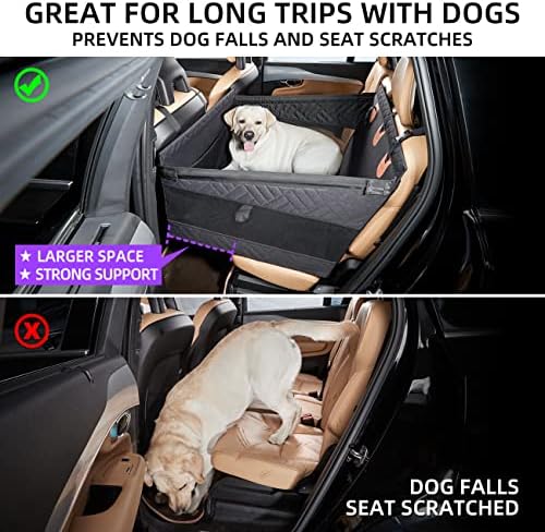 Large Dog Car Seat,Back Seat Extender for Dogs,Hard Bottom Seat Cover