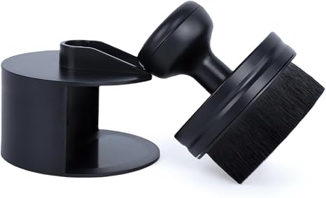 IPELY Tire Shine Brush, Tire Dressing Brush with Storage Base, High Density Bristles Tire Shine Applicator Brush for Aut