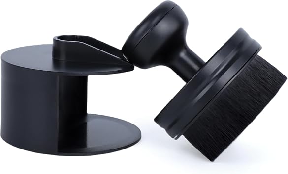 IPELY Tire Shine Brush, Tire Dressing Brush with Storage Base, High Density Bristles Tire Shine Applicator Brush for Aut