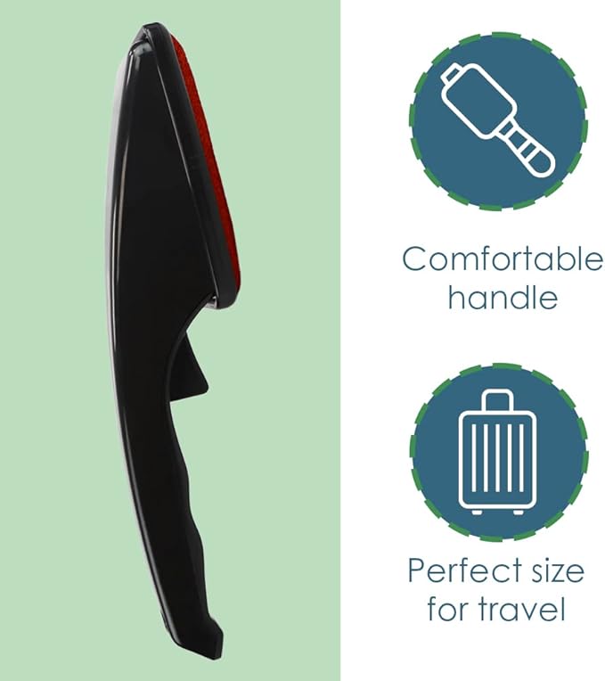 Lint Remover for Pet Hair by Home Basics: Swiveling Lint Brushes for Clothes and Furniture | Plastic Garment Brush (Red)